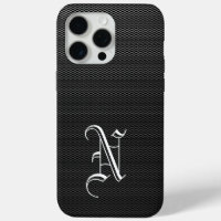 Monogrammed "N" Faux Carbon Fiber OtterBox
