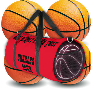 Monogrammed Naam & Tekst in Rood/Zwart   Plunjezak