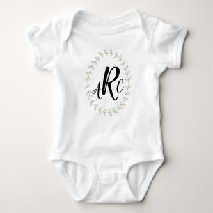 Monogrammed Name baby shower gepersonaliseerd Romper