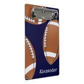 Monogrammed Name Football Navy Blue Clipboard Mini Klembord (Schuin)