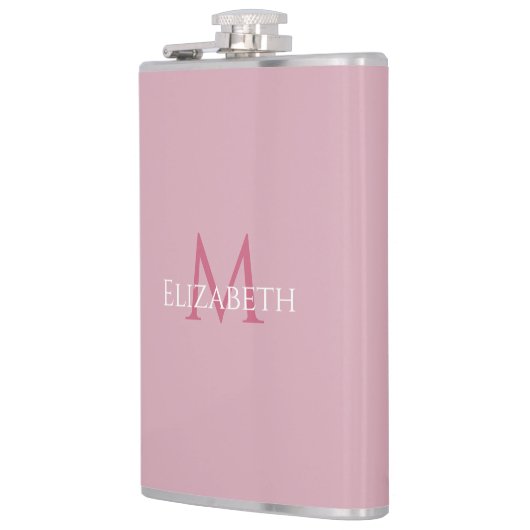 Monogrammed Name Initial Pink Custom Heupfles (Links)