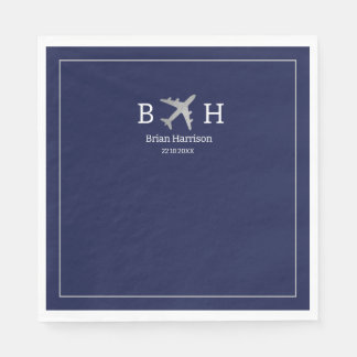 Monogrammed Napkins for a Pilot Servet