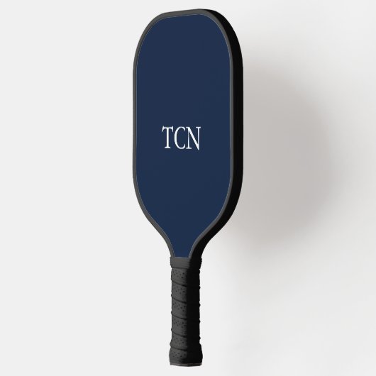 Monogrammed Navy Blue White Classic Gift Pickleball Paddle (Links)