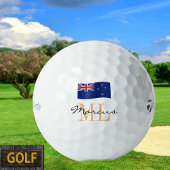 Monogrammed New Zealand Flag & NZ Golf Balls Golfballen