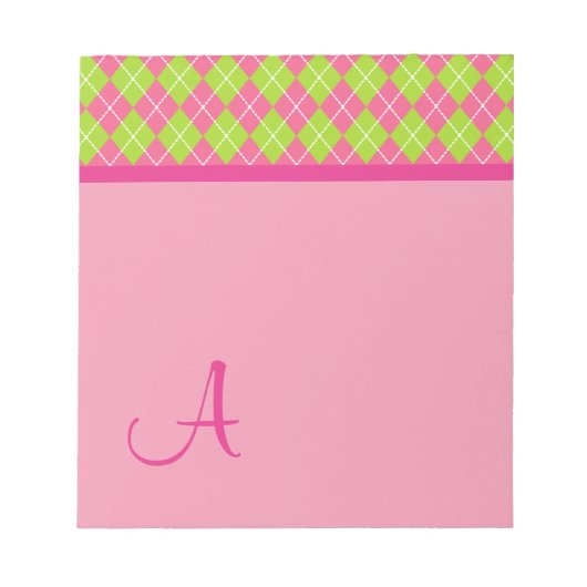 Monogrammed Notitieblok Argyle (Voorkant)