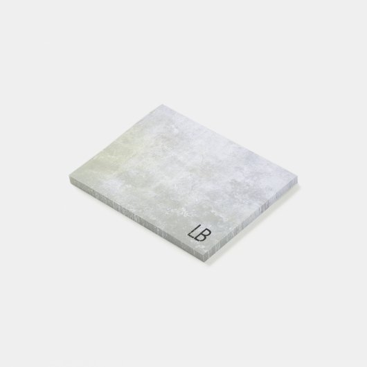 Monogrammed Old Stone Grunge Texture Post-it® Notes (Schuin)