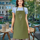 Monogrammed - Olijf Schort