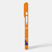 Monogrammed Oranje Blauw Geometrisch Case-Mate iPhone Case (Achterkant / Links)