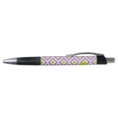 Monogrammed Paars en Green Ikat Pattern Pen (Bovenkant)