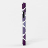 Monogrammed Paars Ombre Moroccan Lattice Pattern Case-Mate iPhone Case (Achterkant/rechts)