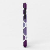 Monogrammed Paars Ombre Moroccan Lattice Pattern Case-Mate iPhone Case (Achterkant/links)