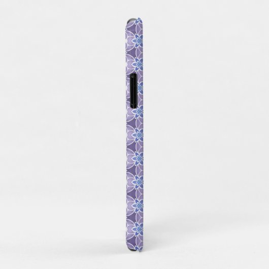 Monogrammed Paarse Floral Waterverf Pattern Case-Mate iPhone Case (Achterkant/rechts)