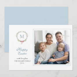 Monogrammed Paspoortkaart voor foto's bij Pasen Feestdagenkaart