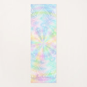 Monogrammed Pastel Holographic Mandala Yogamat (Voorkant)