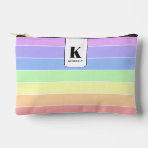 Monogrammed Pastel Rainbow Kleurrijke Stripes Mode Etui