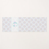 Monogrammed Pastel Rainbow Sundae Mandala Art Deco Yogamat (Voorkant (horizontaal))