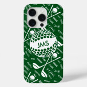 Monogrammed Pattern voor de Golfer Case-Mate iPhone Case (Achterkant)