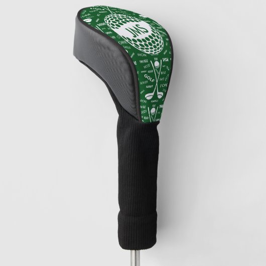 Monogrammed Pattern voor de Golfer Golfheadcover (Schuin)