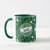 Monogrammed Pattern voor de Golfer Mok (Links)
