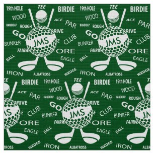 Monogrammed Pattern voor de Golfer Stof