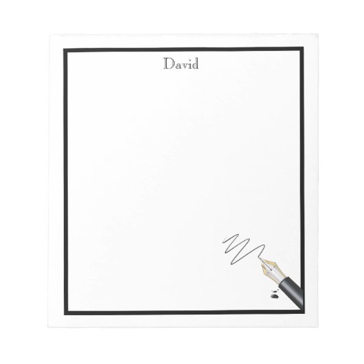 Monogrammed Pen Note Pad Notitieblok (Voorkant)