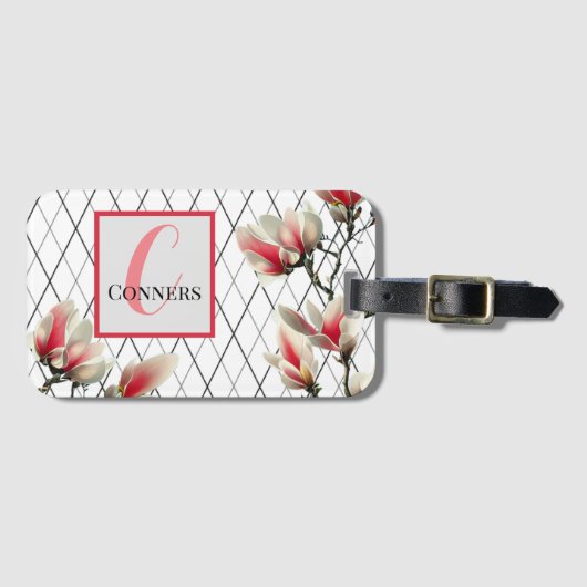 Monogrammed Personalized Bagagelabel (Voorkant (horizontaal))