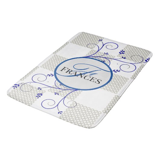 Monogrammed Personalized Bath Mat (Gekanteld)