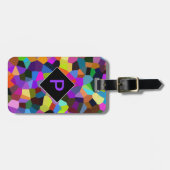 Monogrammed & Personalized Confetti in Jewel Tones Bagagelabel (Voorkant horizontaal)