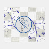 Monogrammed Personalized Fleece Blanket Deken (Voorkant (Horizontaal))