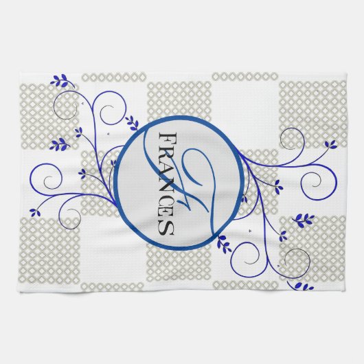 Monogrammed Persoonlijke keukenhanddoeken (Horizontaal)