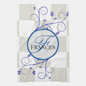 Monogrammed Persoonlijke keukenhanddoeken (Verticaal)