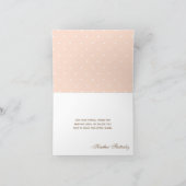 MONOGRAMMED PERZIK VLINDER BRUILOFT BEDANKKAART (Binnen)