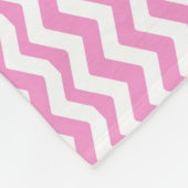 Monogrammed Pink en Blauwgroen Chevron Custom Fleece Deken (Hoek)
