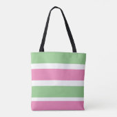 Monogrammed Pink en Green Canvas tas (Achterkant)