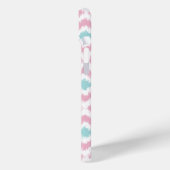 Monogrammed Pink en Mint Diamonds Ikat Pattern Case-Mate iPhone Case (Achterkant / Links)