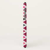 Monogrammed Pink Paars Girly Geometric Pattern Case-Mate iPhone Case (Achterkant/links)