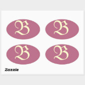 Monogrammed Pink Sticker (Vel)