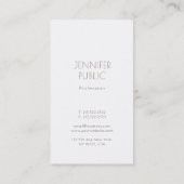 Monogrammed Plain Elegant Modern Design Trendy Visitekaartje (Achterkant)