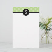 Monogrammed Polka Dots Stationery Briefpapier (Staand voorkant)