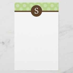 Monogrammed Polka Dots Stationery Briefpapier
