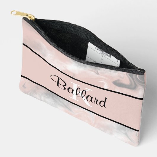 Monogrammed Print Cut Sew Bag Etui (Open)