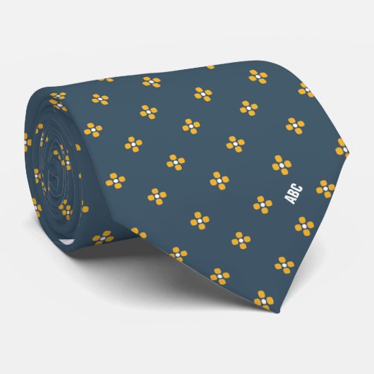 Monogrammed Professional Modern Pattern Stropdas (Opgerold)