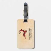 Monogrammed Pset Deer Bagagelabel (Achterkant verticaal)