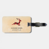 Monogrammed Pset Deer Bagagelabel (Achterkant horizontaal)