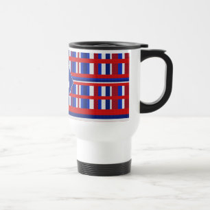 Monogrammed Pset Patriot Red White & Blue Reisbeker