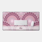 Monogrammed Radiant Pinks Dusky Roos Dot Mandala Bureaumat (Keyboard & Muis)