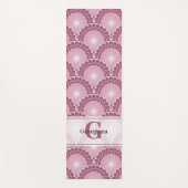 Monogrammed Radiant Pinks Dusky Roos Dot Mandala Yogamat (Voorkant)