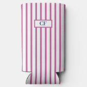 Monogrammed Raspberry Pink Stripe (Achterkant)