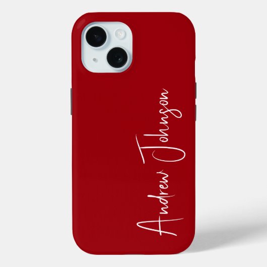 Monogrammed Red Case-Mate iPhone Case (Achterkant)