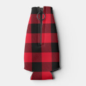 Monogrammed Red en Black Lumberjack Buffalo Play Flesjeskoeler (Achterkant)